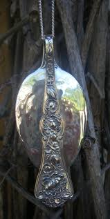Vintage Sterling Lily Pendant Engraved On Back Calvery Mission 1903 On Sterling Chain For Sale A Silver Spoon Jewelry Silverware Jewelry Fork Jewelry