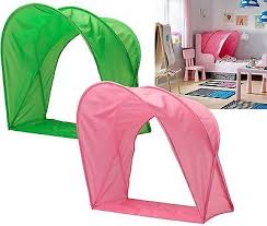 Details About Ikea Sufflett Children S Bed Tent Canopy For Kids Single Bed Pink Or Green In 2020 Bed Tent Childrens Bed Tents Kids Single Beds