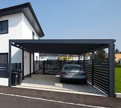 Zaune Aus Aluminium Und Edelstahl Hohe Qualitat Modernstes Design Aluzaune Kollarits In 2020 Carport Modern Haus Aussenbereiche Modernes Design