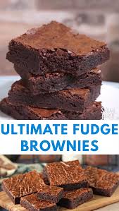 Ultimate Fudgy Chocolate Brownies Video In 2020 Brownies Recipe Easy Chocolate Brownie Recipe Fudge Brownie Recipe