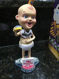 King cake baby returned for mardi gras to horrify new orleans pelicans fans. King Cake Baby Bobblehead New Orleans Pelicans 1861550855