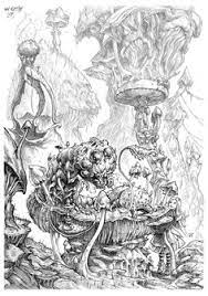 Alices adventures in wonderland popular as alice in wonderland written by lewis carroll is an english classic. Alice In Wonderland Coloring Pages Horror Coloring And Drawing