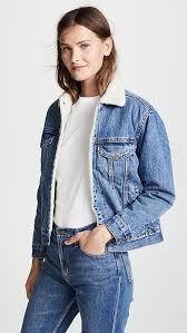 Levi S Ex Boyfriend Sherpa Trucker Jacket Shopbop Surprise Sale Save Up To 40 Trucker Jacket Women Denim Jacket Women Sherpa Denim Jacket