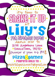 Daughter Birthday Invitation Message For Kids Pin By Morgan Lang On Prairie Tale Parchments Dance Party Invitations Dance Party Birthday Dance Party Favors