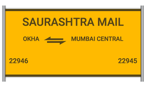 22946 Saurashtra Mail Okha To Mumbai Central Train