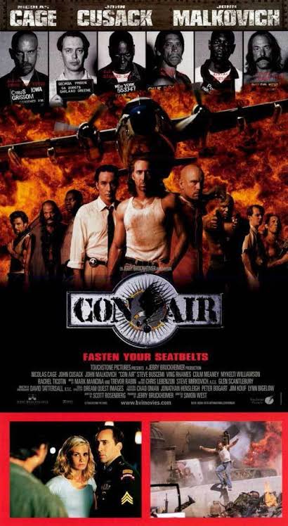 CON AIR Movie POSTER 11x17 Foreign Nicolas Cage John Malkovich John Cusack,  $18.99