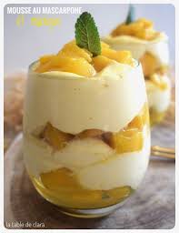 Mousse Au Mascarpone Et Mangue Dessert Mangue Verrine Sucree Facile Mangue