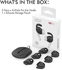 Once you've installed the correct ear tip size, they'll fit securely in your ear canal. Ahastyle 3 Pairs Airpods Pro Ear Hooks Covers Accessories Added Storage Pouch Compatible With Apple Airpods Pro 2019 Black
