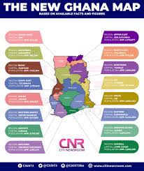 Navigate ghana map, ghana countries map, satellite images of the ghana, ghana largest cities maps, political map of ghana, driving directions and traffic maps. Uzivatel Citinewsroom Na Twitteru President Nakufoaddo In His Sotnghana Said The Creation Of The 6 New Regions Is To Facilitate The Development Process Of The Areas The Attached Infographic Is A Map