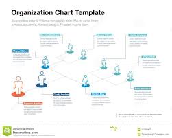 Simple Company Organization Hierarchy Chart Template With