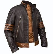 Men Wolverine Leather Jacket Xmen Brown Leather Jacket Mens Jackets In 2020 Leather Jacket Men Wolverine Leather Jacket Leather Jacket Brands