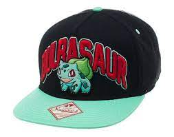 Keps Pokemon Bulbasaur Black Snapback Hats Black Snapback Pokemon Cap
