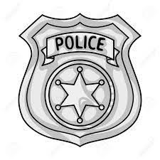 Begin by sketching the police officer's face. Police Officer Badge Icon In Monochrome Style Isolated On White Royalty Free Cliparts Vectors And Stock Illustration Image 65415158