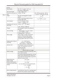 Physics Formula Icse Standard 10 Physics Formulas Physics Gravitational Potential Energy