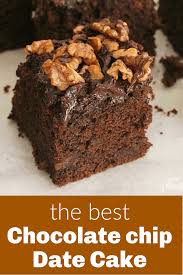 Chocolate Date Walnut Cake Recipe In 2020 Date And Walnut Cake Chocolate Chip Cake Date Cake