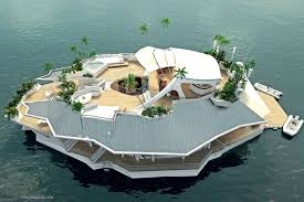 Des Vacances Sur Une Ile Flottante Nouvelle Tendance Maison Flottante L Architecture Flottante Hangar A Bateaux
