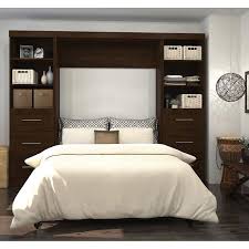 Affordable prices, free shipping, and nationwide delivery available. Boutique Full Wall Bed With Two 25 Storage Units And Drawers In Brown