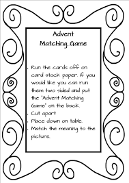 Hunky Dory In Second Grade Our Catholic School Classroom Advent Matching Game Sunday School Advent Advent For Kids Advent Crafts