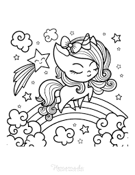 Coloring pages for girls easy. 75 Magical Unicorn Coloring Pages For Kids Adults Free Printables