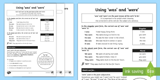 Her zaman doğru ve yanlış kontrolü içerir. Was And Were Rules And Quiz Sheets