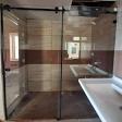 GLASS PARTITION SHOWER CUBICLE PROFILE BLACK