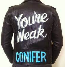 Ornamental Conifer Leather Jackets Leather Jacket Jackets Graphic Sweatshirt
