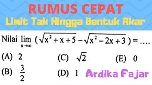 We did not find results for: Limit Tak Hingga Bentuk Akar Youtube