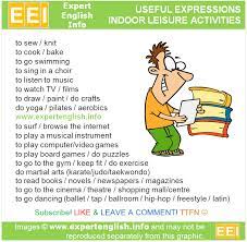 Check spelling or type a new query. Useful Expressions Indoor Leisure Activities English Vocabulary Conversational English Teaching English