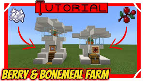 Sweet Berry Bonemeal Farm Tutorial Minecraft Bedrock Edition Mcpe Minecraft Minecraft Farm Minecraft Building Guide