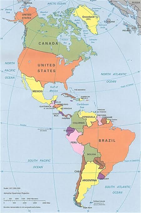 Map of America | World map south america, Western hemisphere map with  countries and cities, World