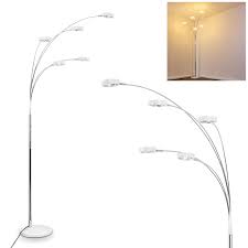 Led Stehlampe Soppana Stehleuchte Aus Metall In Chrom 5 Flammig