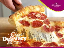 Pizza Time Roomservice Crowneplazard Hotelensantodomingo Pizza Coupons Pepperoni Pizza Food