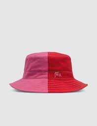 Shop Jw Anderson Hbx Exclusive Red Pink Colorblocked Bucket Hat Scarlet Fuchsia For Men At Hbx Now Free Shipping Bucket Hat Fashion Trendy Hat Hat Fashion