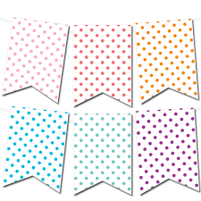 The christmas pennant banner template provides you with christmas pennant. Polka Dot Printable Pennant Banner In 12 Colors Polka Dot Printable Free Printable Banner Pennant Banner Printable