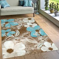 Günstige teppiche verleihen deinem raum gemütlichkeit teppiche & teppichläufer günstig farben wie grau, weiß uvm. Mobel Wohnen Wohnzimmer Teppich Modern Preiswert Palmenblatter Design Braun Beige Grun Blau Teppiche Teppichboden