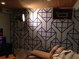Living room masking tape wall paint design ideas with tape. A Lot Of Tape Album On Imgur