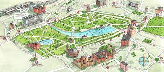 London Hyde Park Map Central London Uk Mappery Hyde Park London Hyde Park Map London Park