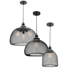 L2 1529 Mercator Dustin Black Wire Mesh Pendant Light Range Wire Pendant Light Pendant Light Black Pendant Light