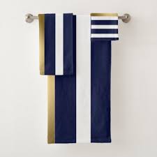 Eckhart stripe bath towel, blue. Royal Blue And White Stripes Bath Towel Set Zazzle Com In 2021 Striped Bath Towels Bath Towels Bath Towel Sets