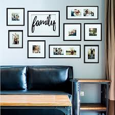 9 Piece Family Decor Frame Kit Family Decor Living Room Pictures Family Wall Decor