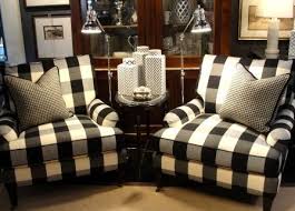 Black And White Buffalo Check Chair White Gold Family Room Design Home Home Decor