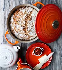 Easy 5 Ingredient Dutch Oven Bread Recipe Dutch Oven Bread Le Creuset Dutch Oven Le Creuset Dutch Oven Recipes