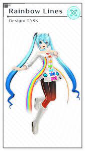 Rainbow Lines Design Tnsk Hatsune Miku Outfits Hatsune Miku Miku