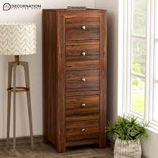Update your bedroom storage with modern dressers and chests. Pydna Solid Wood 5 Drawers Livingroom Storage Cabinet Natural Finish Decornation