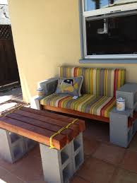 Diy Cinderblock Bench Diy Patio Furniture Cinder Block Furniture Rustic Outdoor Furniture