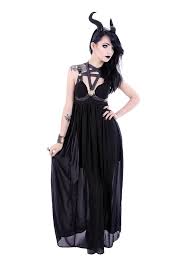 Restyle Pentagram Dress Attitude Clothing Black Dress Gothic Dress Alternative Dress