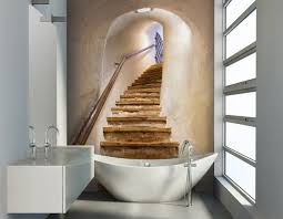 The tropical bathroom wallpapers inject freshness into a small space, with luxurious hues adding depth and texture to your walls, creating a beautifully proportioned bathroom. 50 Small Bathroom Decoration Ideas Photo Wallpaper As Wall Decor
