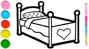 Contoh gambar mewarnai gambar tidur. Tempat Tidur Warna Warni Yang Mudah Menggambar Cara Menggambar Objek Untuk Anak Anak 52 Youtube