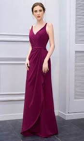 Long Grape Chiffon V Neck Straight Prom Dresses Prom Dresses Prom 2018 Prom Gowns Simple Prom Dresses Burgundy Prom Dress Grape Prom Dresses Simple Prom Dress