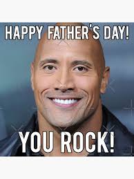 Happy fathers day! You rock! Dwayne Johnson Sticker